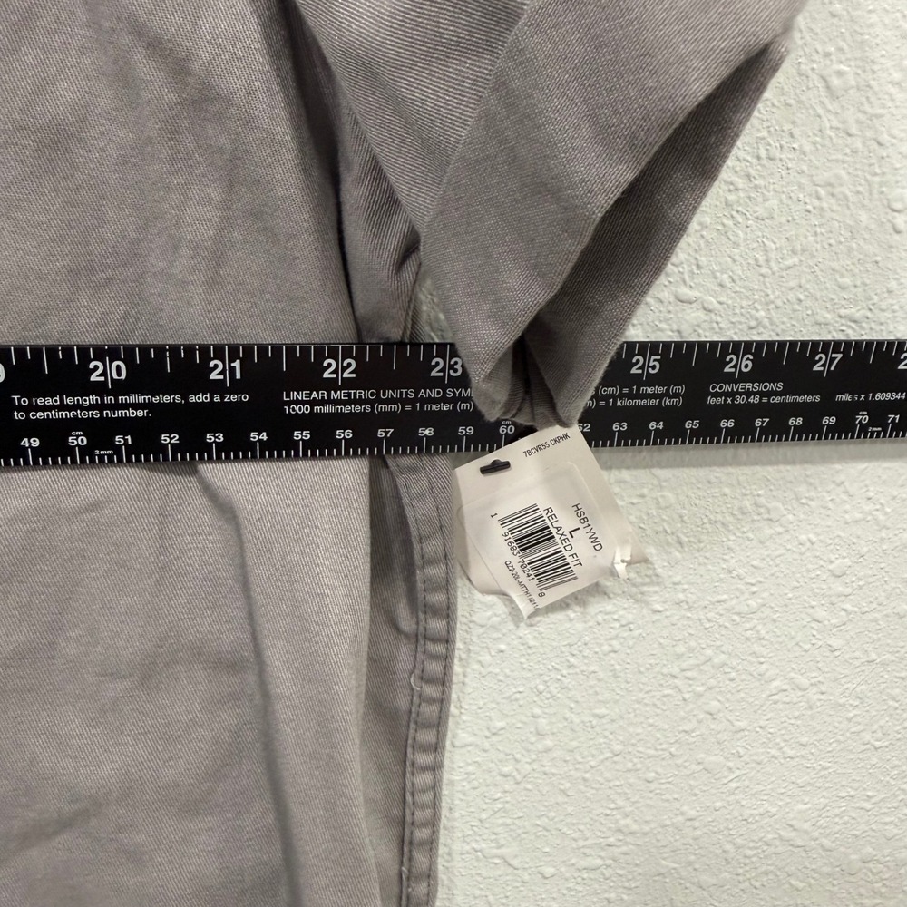 Wrangler Mens All Day Comfort Short Sleeve Button Down Shirt Gray Large HSB1YWD - Picture 6 of 7